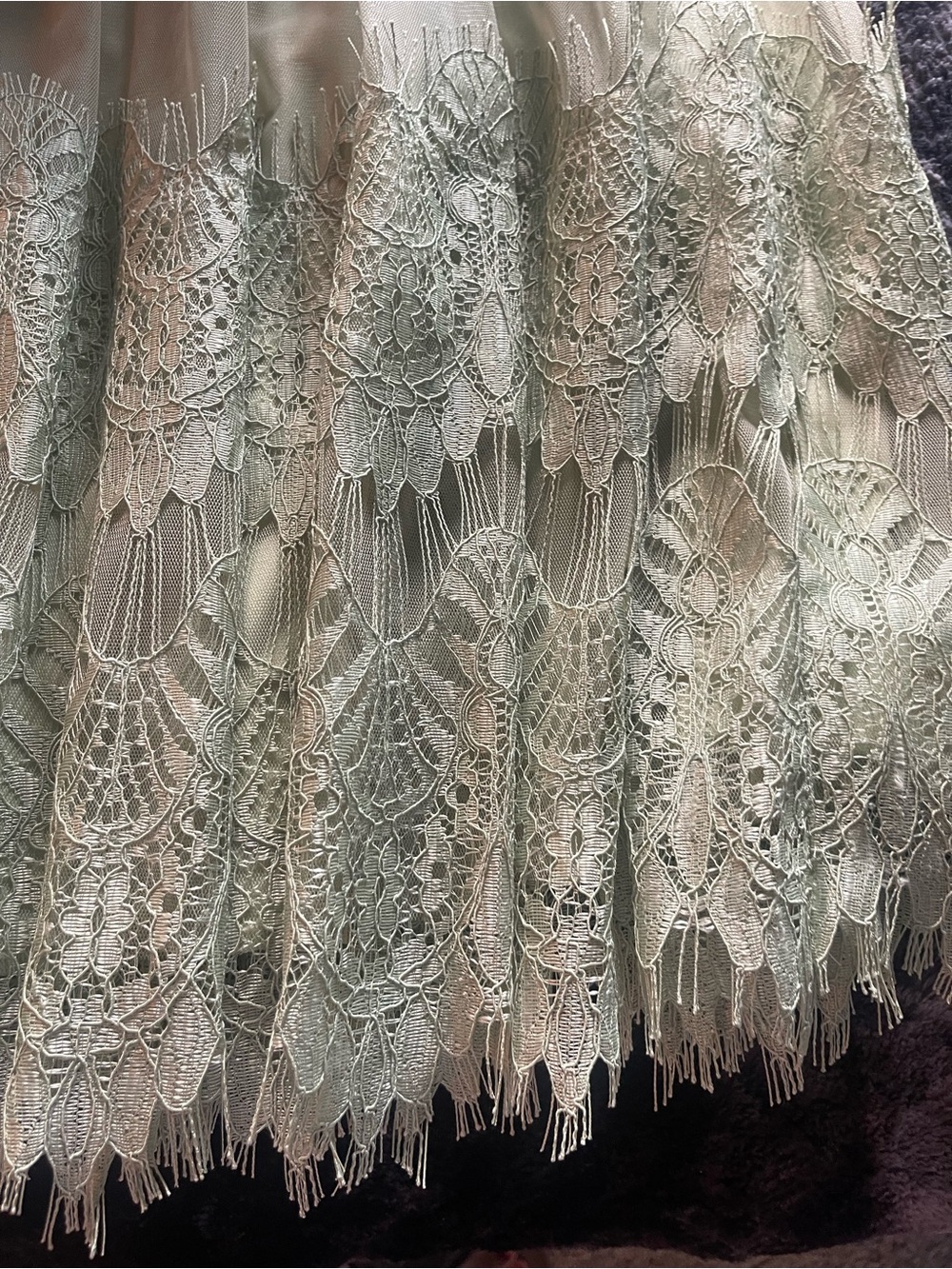 Cato Sage Green Lace A-Line Midi Skirt - Picture 2 of 5